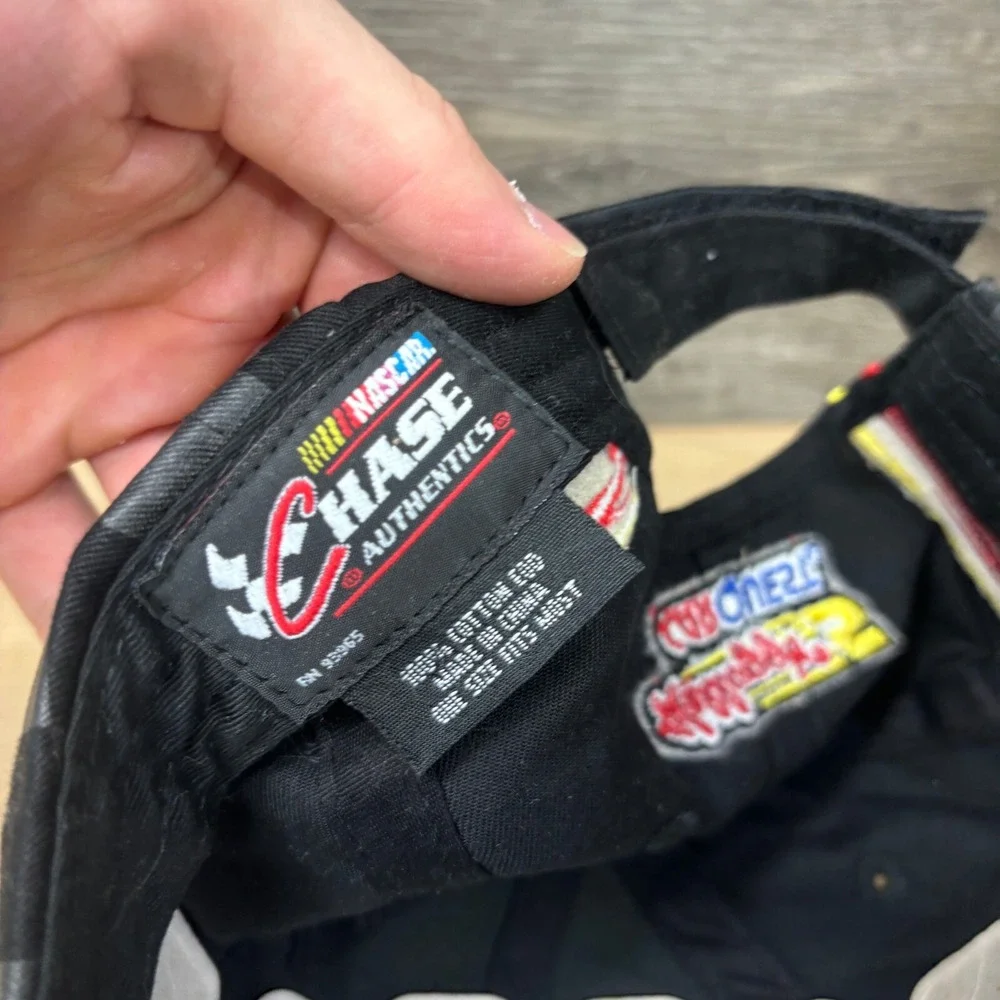 Vintage Nascar‎ Hat Cap Strap Back Black Mark Martin Kellogs Racing